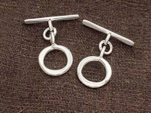 4 of Karen Hill Tribe Silver Toggles 11.8 mm.