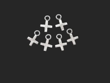 925 Sterling Silver Cross Charms 5mm.