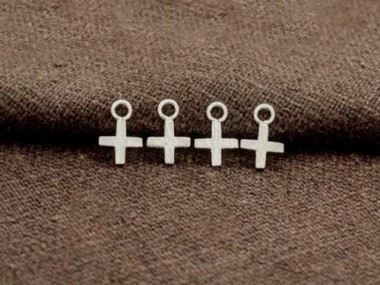 925 Sterling Silver Cross Charms 5mm.