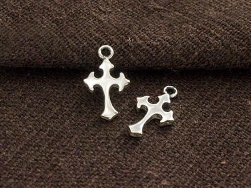 2 of 925 Sterling Silver Cross Charms 7x10 mm.