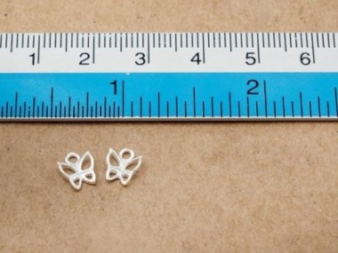 925 Sterling Silver Small Butterfly Charms 6.5 mm.