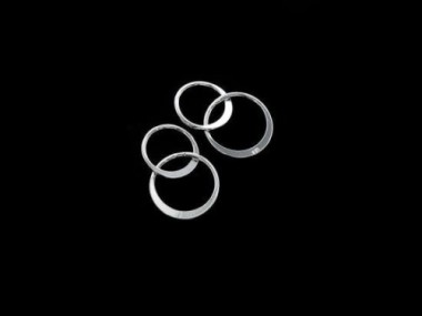 925 Sterling Silver Double Circle Rings Charms, Links, Connectors 10mm.