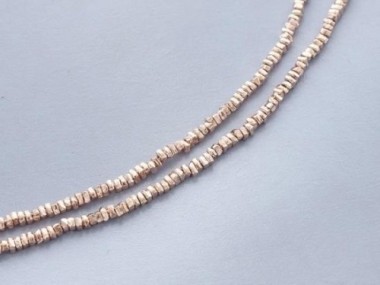 140 of Karen hill tribe Silver Rose Gold Vermeil Style Little Stick Beads 2x1 mm.