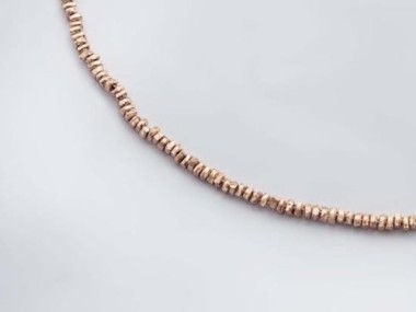 Karen hill tribe Silver Rose Gold Vermeil Style Little Stick Beads 2x1 mm.