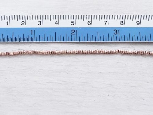 140 of Karen hill tribe Silver Rose Gold Vermeil Style Little Stick Beads 2x1 mm.