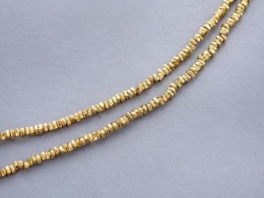 Karen hill tribe Silver Gold Vermeil Style Little Stick Beads 1.9x0.9mm.