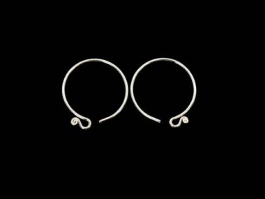 Karen Hill Tribe Silver Ear Wires 18 mm.