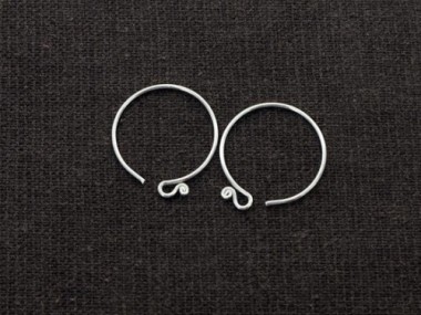 Karen Hill Tribe Silver Ear Wires 18 mm.