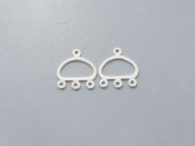 925 Sterling Silver Crescent Moon Chandelier Earring Findings.