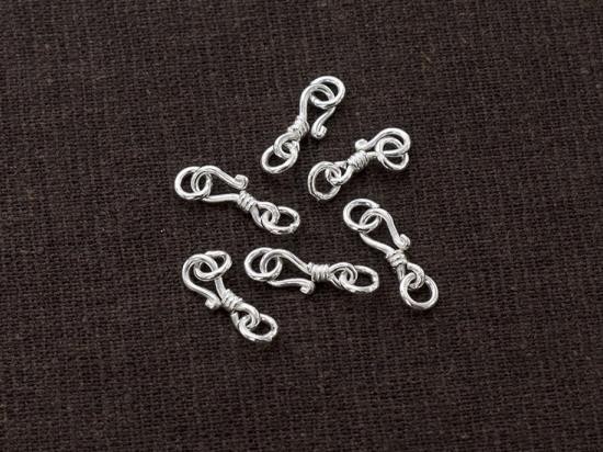 10 of Karen Hill Tribe Silver Clasps 12.5 mm.