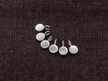 925 Sterling Silver Round Tag Charms 5x1.5mm