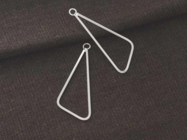 925 Sterling Silver Triangle Pendants 15x39 mm.