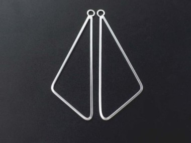 925 Sterling Silver Triangle Pendants 20x51 mm.