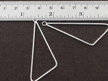 925 Sterling Silver Triangle Pendants 20x51 mm.