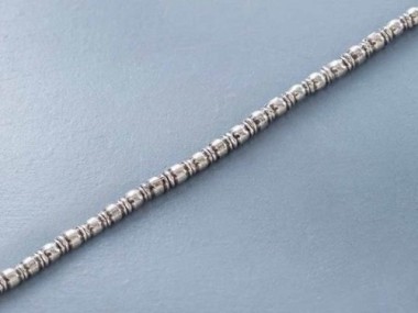 Karen Hill Tribe Silver Bamboo Beads 2.6x3.6 mm.