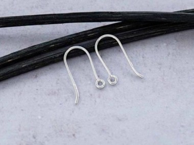 925 Sterling Silver Ear Wires 8x18mm.