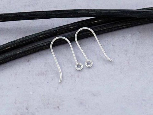 5 pairs of 925 Sterling Silver Ear Wires 8x18mm.