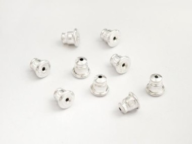 925 Sterling Silver Earring Backs Findings 5 mm.