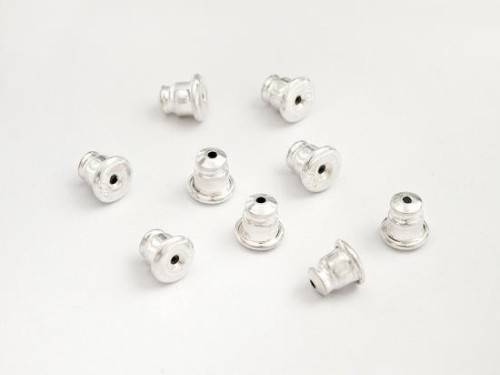 5 pairs of 925 Sterling Silver Earring Backs Findings 5 mm.