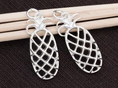 925 Sterling Silver Pineapple Charms 10x21 mm.