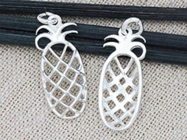 925 Sterling Silver Pineapple Charms 10x21 mm.