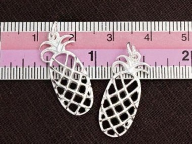 925 Sterling Silver Pineapple Charms 10x21 mm.