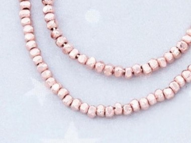 Karen hill tribe Rose Gold Vermeil Style Faceted Rondelle Beads 1.6 mm.,