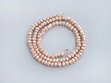 Karen hill tribe Rose Gold Vermeil Style Faceted Rondelle Beads 1.6 mm.,