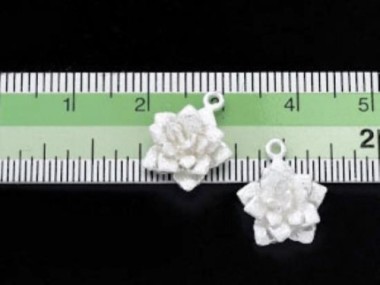 925 Sterling Silver Flower Charms 12mm.