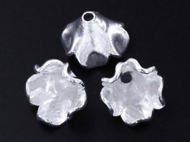 Karen Hill Tribe Silver Flower Bead Caps 9.5x7.5mm.