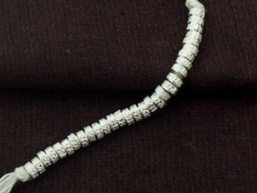 30 of Karen Hill Tribe Silver Textured Ring Beads 4x2mm.