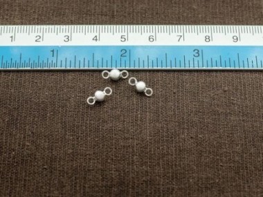 925 Sterling Silver Ball Links, Connectors 4mm.