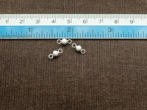 8 of 925 Sterling Silver Ball Links, Connectors 4mm. Polish Finished.