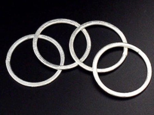 4 of Karen Hill Tribe Silver Brushed Circle Jump Rings 24 mm.