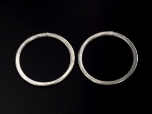 4 of Karen Hill Tribe Silver Brushed Circle Jump Rings 24 mm.