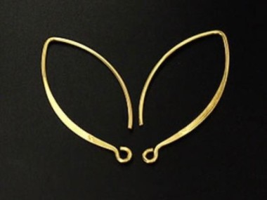 925 Sterling Silver Gold Vermeil Style Earwires 12x28 mm.