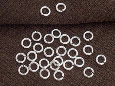 925 Sterling Silver Opened Jump Rings 3.9 mm.#