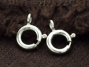 8 of 925 Sterling Silver Trigger Ring Clasps 8 mm.