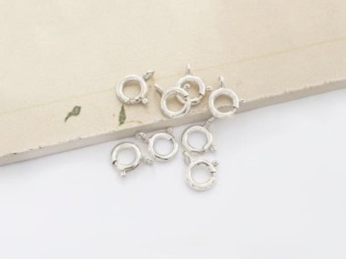 925 Sterling Silver Trigger Ring Clasps 8 mm.