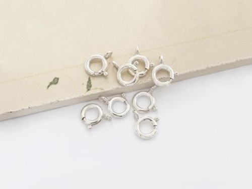 8 of 925 Sterling Silver Trigger Ring Clasps 8 mm.