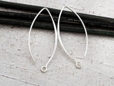 925 Sterling Silver Ear Wires 12x32 mm.