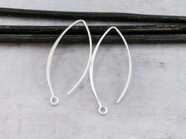 925 Sterling Silver Ear Wires 12x32 mm.