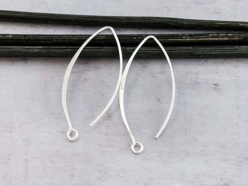 5 pairs of 925 Sterling Silver Ear Wires 12x32 mm.