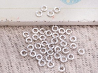 925 Sterling Silver Opened Jump Rings 4 mm.