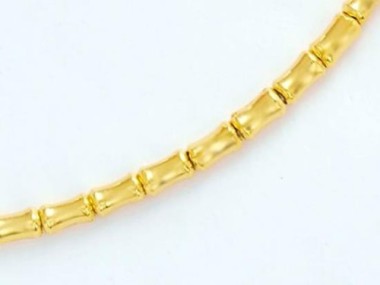 Karen Hill Tribe Gold Vermeil Style Hourglass Beads 2x4 mm.