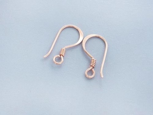 2 pairs of Karen hill tribe Rose Gold Vermeil Style Earwires 8x17mm.20.