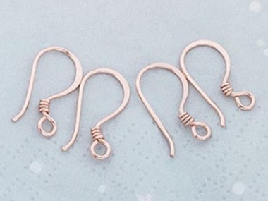 Karen hill tribe Rose Gold Vermeil Style Earwires 8x17mm.#