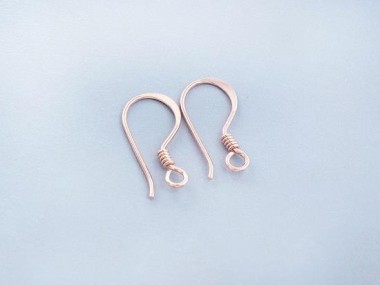 Karen hill tribe Rose Gold Vermeil Style Earwires 8x17mm.#