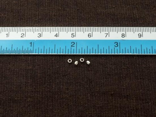 140 of Karen Hill Tribe Silver Little Ring Beads 2.4x1 mm.