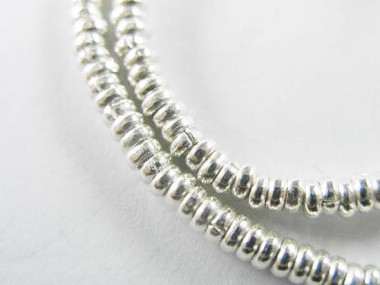 Karen Hill Tribe Silver Little Ring Beads 2.4x1 mm.